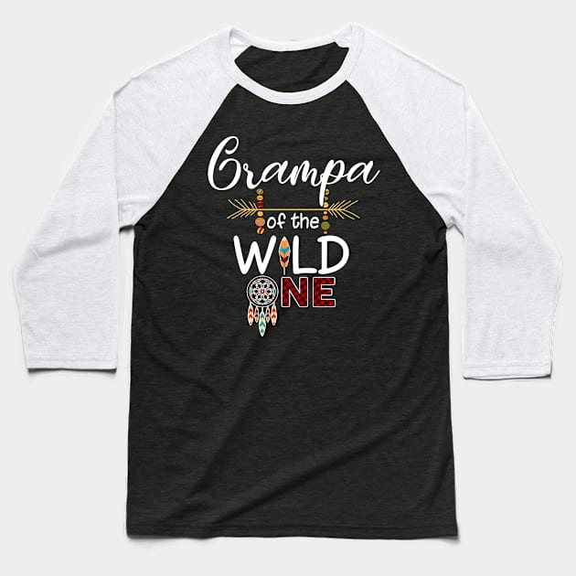 Grampa Of The Wild One T-Shirt Mother's Day Gift Baseball T-Shirt by InterFish